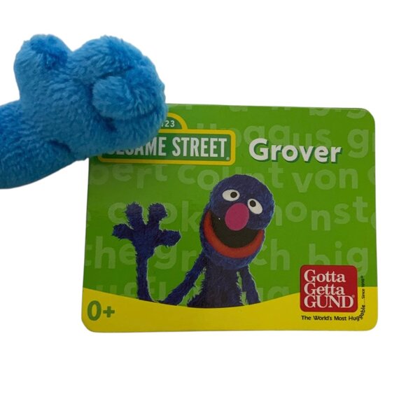 Gund Sesame Street Grover Bean Bag Soft Plush Toy 2010 Blue 6.5 inch - Picture 4 of 5
